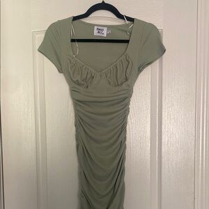 Princess Polly green dress with tied sides